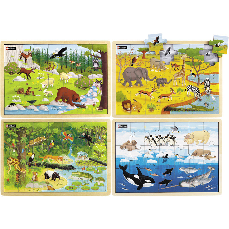 Puzzle Animals of the world, 21- or 28-piece