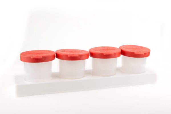 Creall Anti-drip paint pots 4 x 320 ml with holder
