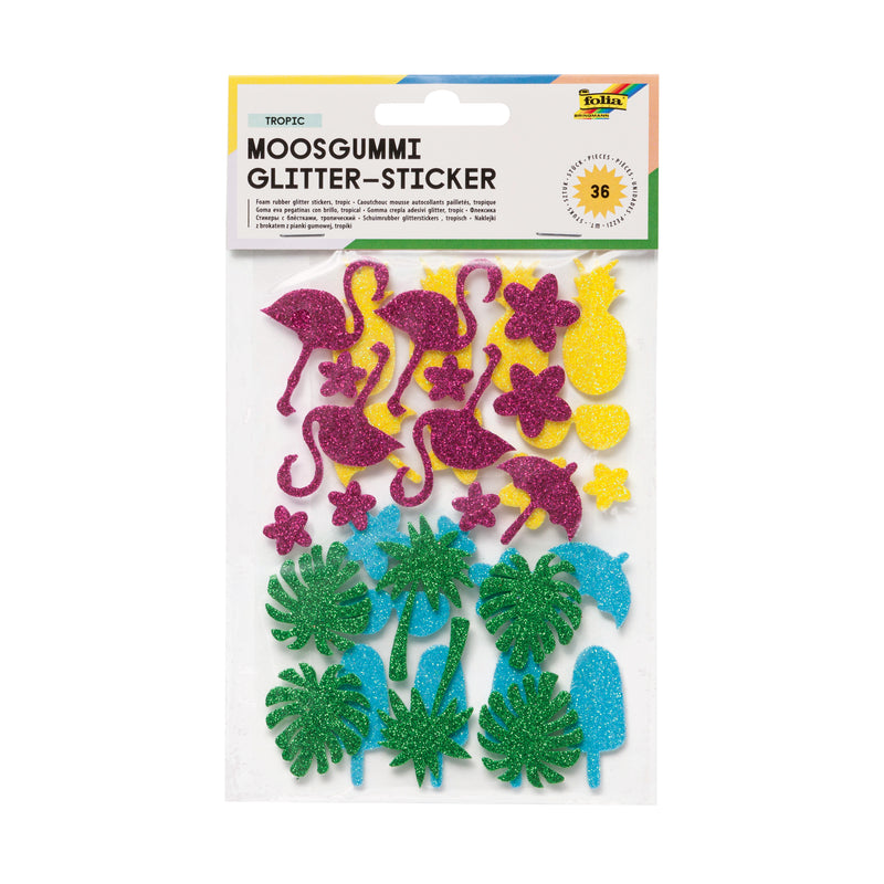 # Tropische glitter stickers