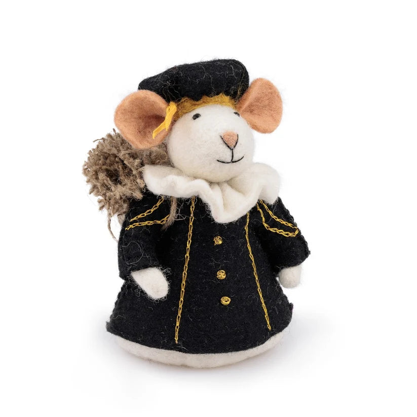 # Vilten Sintermuis met 3 Pietermuizen Fairtrade