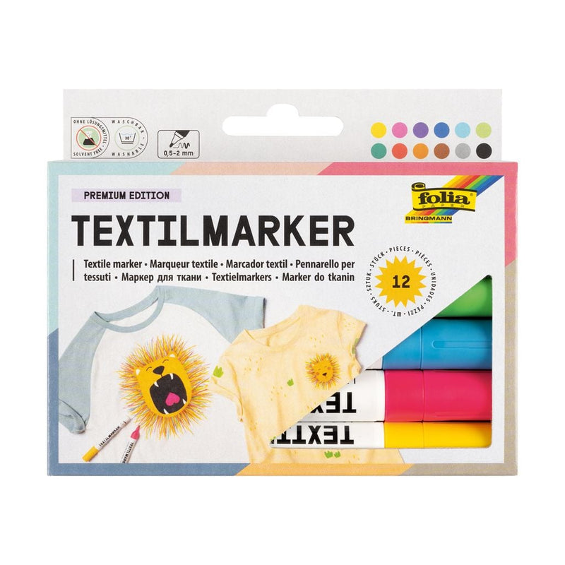 Textielstiften set van 12