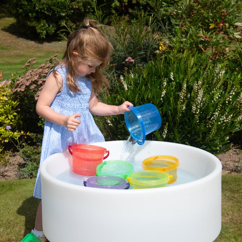 Tickit Translucent Colour Buckets, set of 6