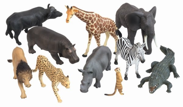 Zoo animals 10-piece