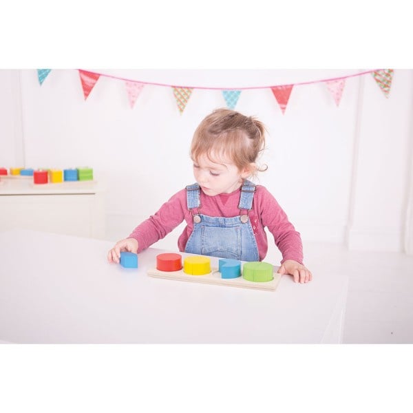Houten vormen puzzelbord