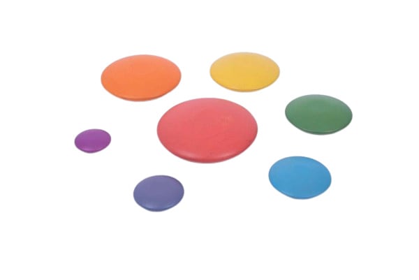 Tickit houten pebbels regenboogkleuren