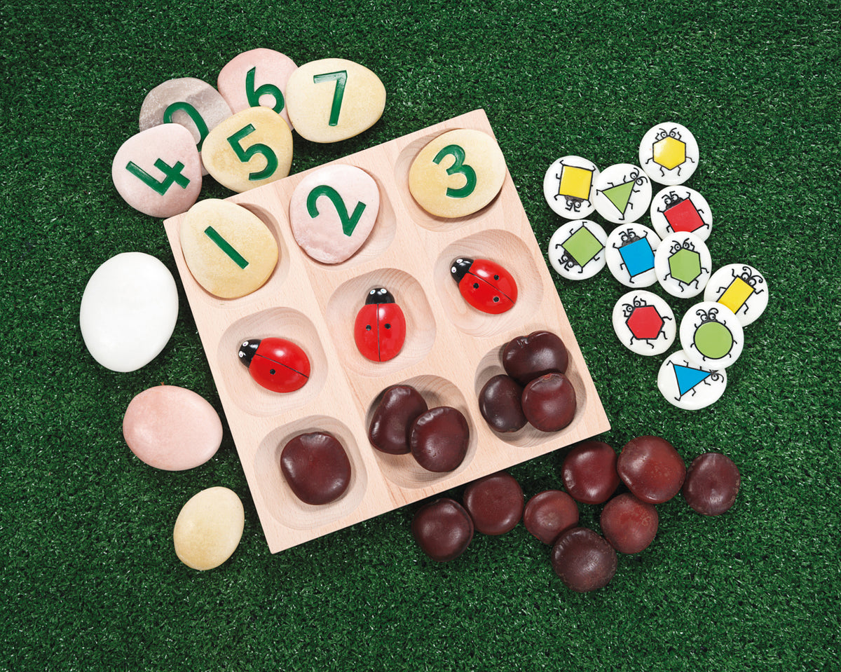 Natuurlijke sorteerbak, 9 vakken (3 x 3)
