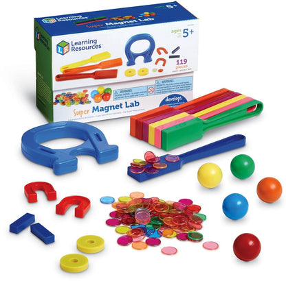 Learning Resources Super Magnet Lab Kit (119-piece)