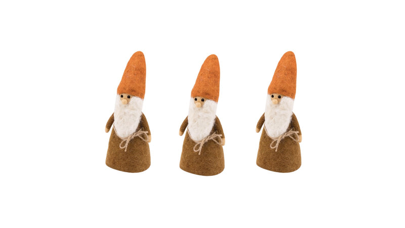 Gnome Indian Summer brown, 3 pieces Fairtrade