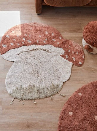 Paddenstoelen kleed, handgemaakt en wasbaar