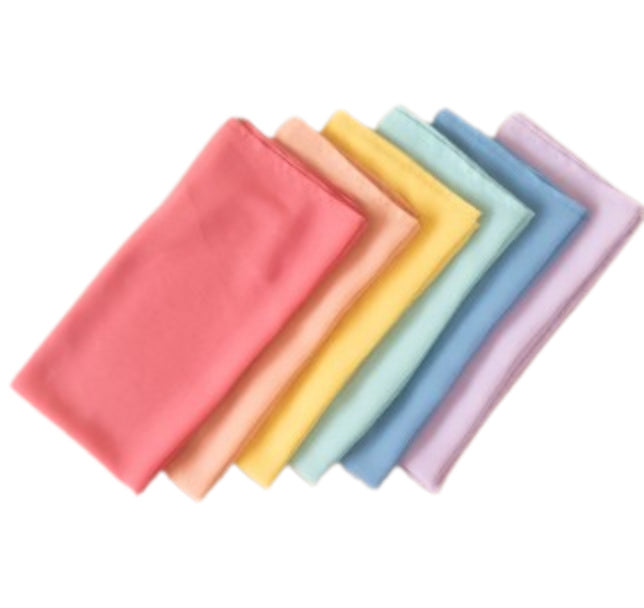 Playcycle play cloths pastel, 6-piece set, 30 cm