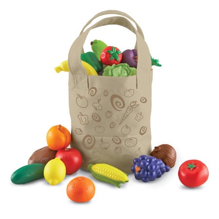 Bag incl. 16-piece set of fruit and vegetables