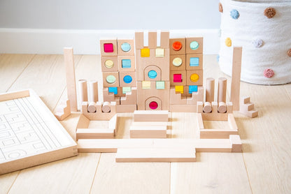 Tickit Wooden Gem Blocks, 83 pieces