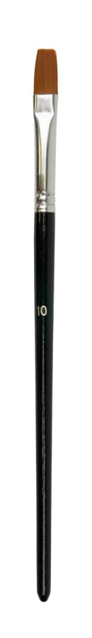 Kwasten plat nr. 10 steel 14 cm, 12 stuks (vegan haren)