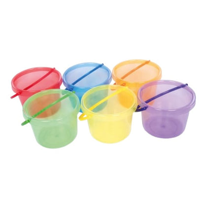 Tickit Translucent Colour Buckets, set of 6