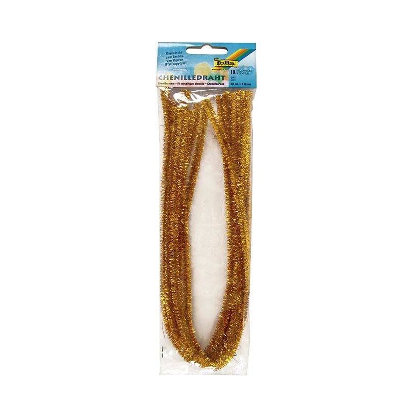 Chenille wire 8 mm gold