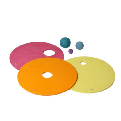 Grimms x Stapelstein Rolling Discs, Pastel Colors