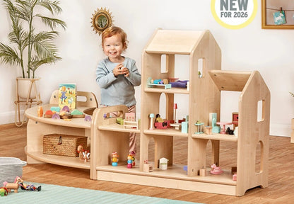 Large freestanding dollhouse furniture