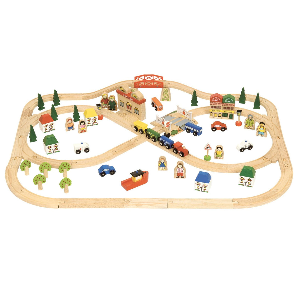 Toy train set, 100-piece