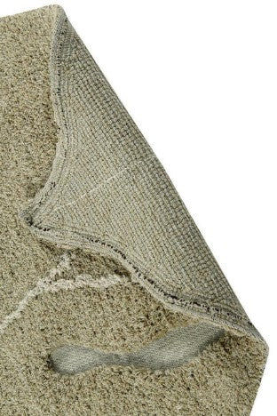 Leaf-shaped rug, handmade and washable