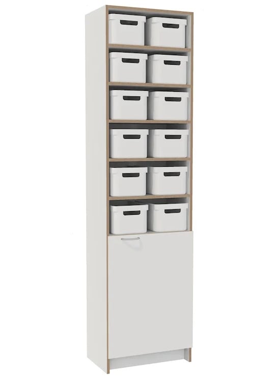 # Freestanding basket cabinet with door