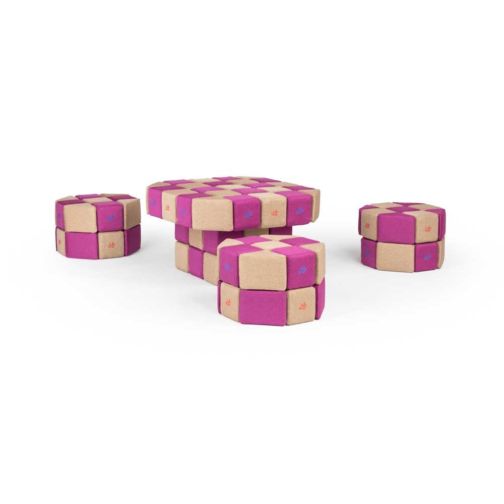 Jolly Heap Educational Set, 100 Magnetic Blocks (2 shapes)