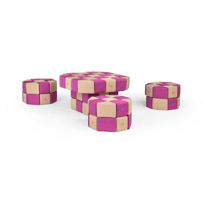 Jolly Heap Educational Set, 100 Magnetic Blocks (2 shapes)