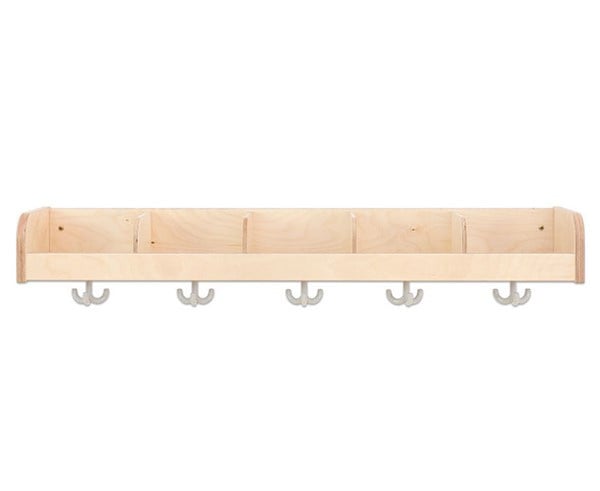 # Coat rack with low compartments