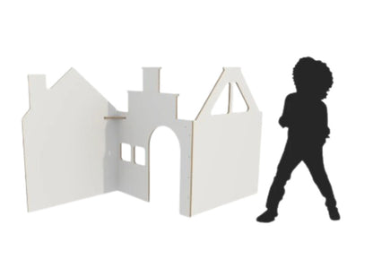 # Roomdivider panelen huisjes basic