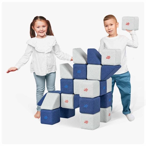 Jolly Heap Mini set, 24 magnetic blocks (2 shapes)