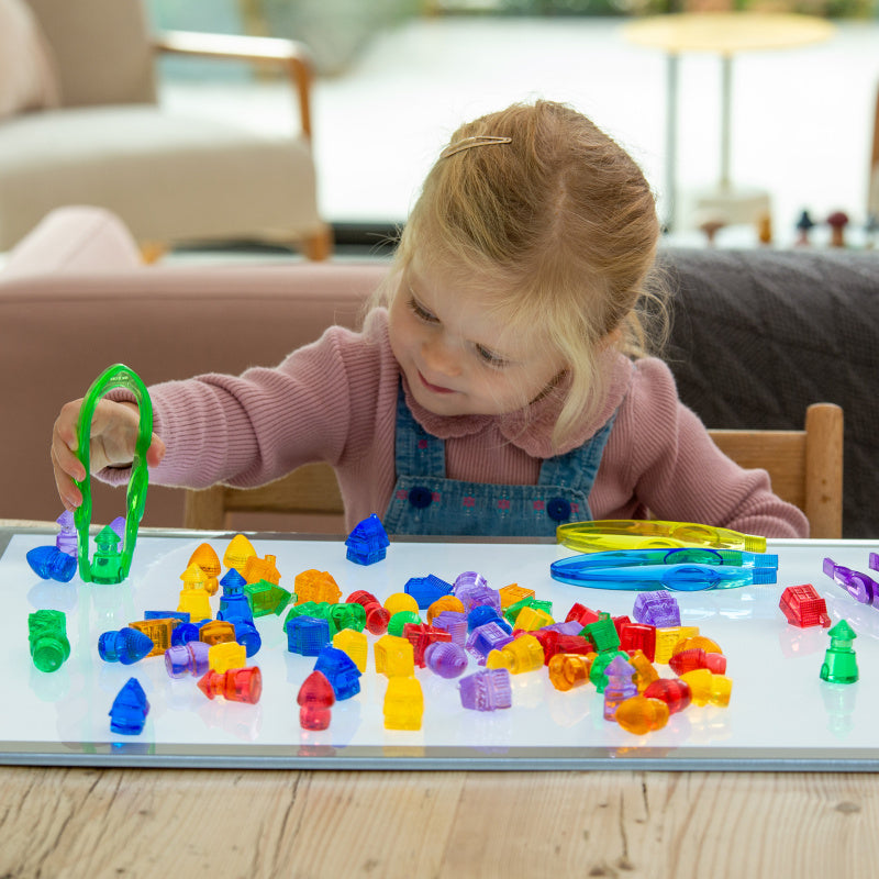 Tickit Transparent Coloured Houses, 72-Piece