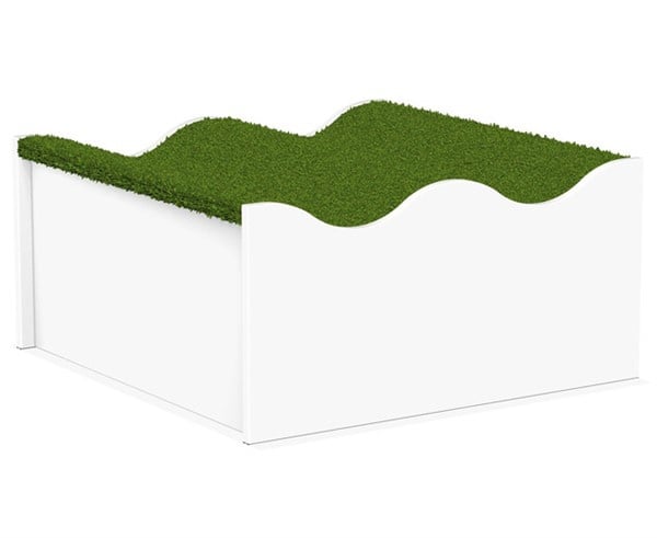 # Podiumdeel dubbele golf 75 x 75 cm, hoogte 36 cm