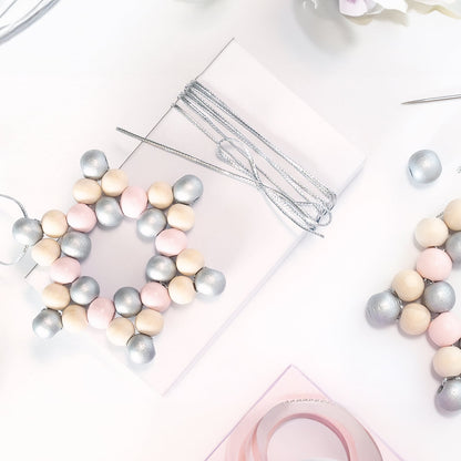 Wooden beads pastel