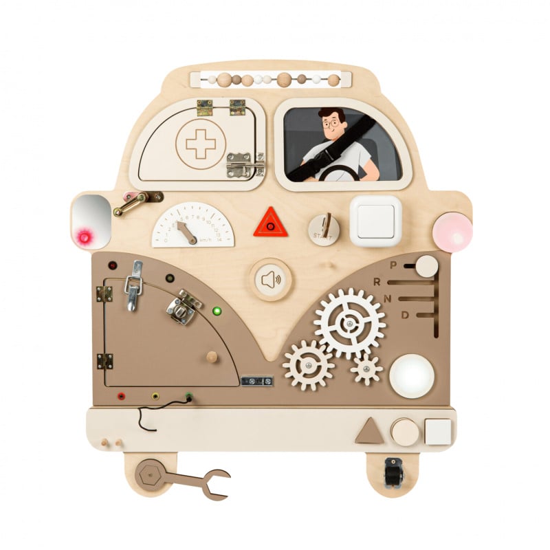 Activity wall board taupe/beige shades Bus