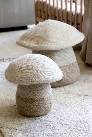 Mushroom basket natural, handmade