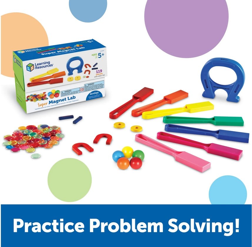 Learning Resources Super Magnet Lab Kit (119-piece)