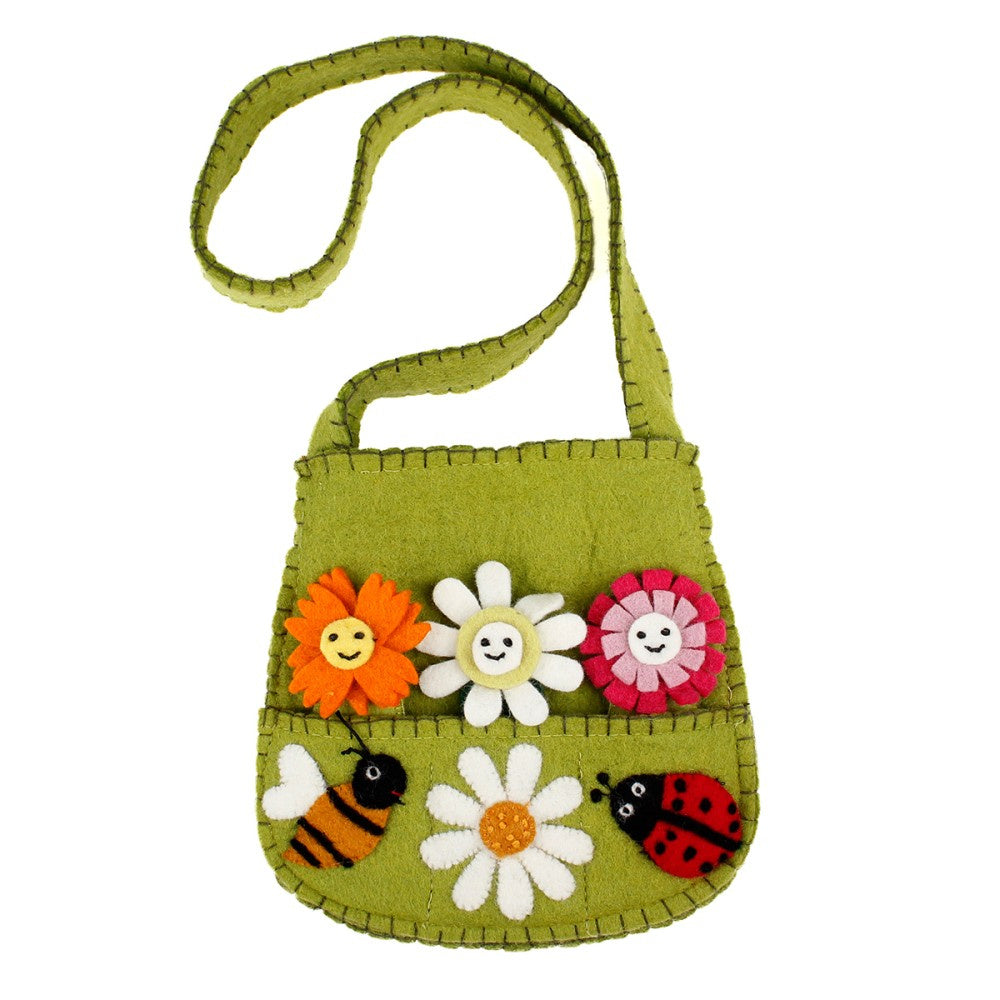 Tasje vingerpopjes "Insecten en Bloemen"