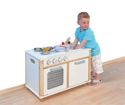 Compact play kitchen unit white 38.5 cm high