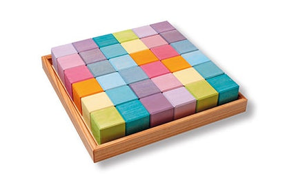 Grimm's Square Block Set 36-piece Pastel