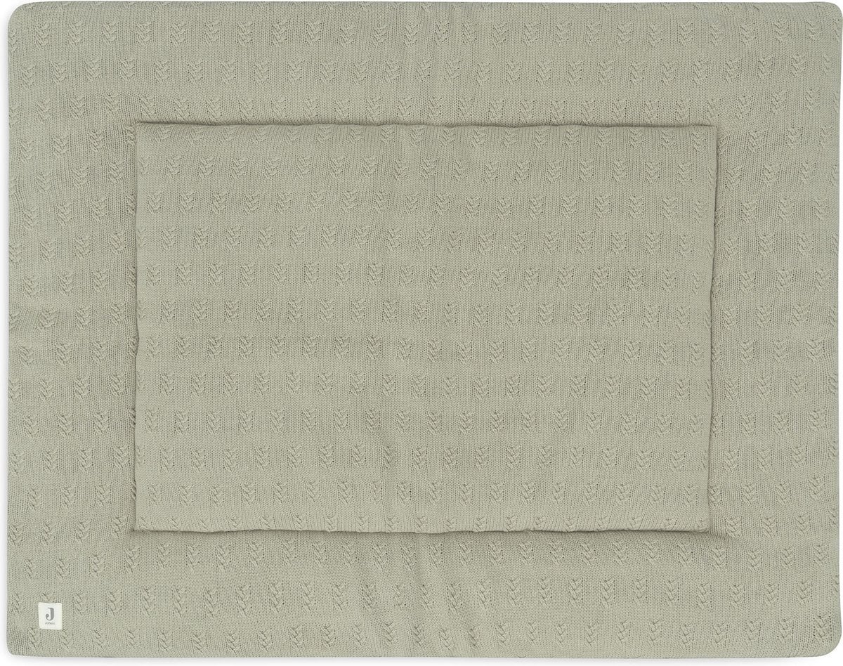 Playpen Mat - Baby Play Mat - Grain Knit - Olive Green - 75 x 95 cm