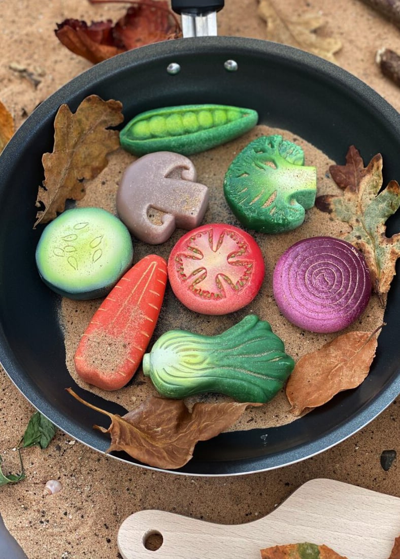 Sensory play food, vegetable