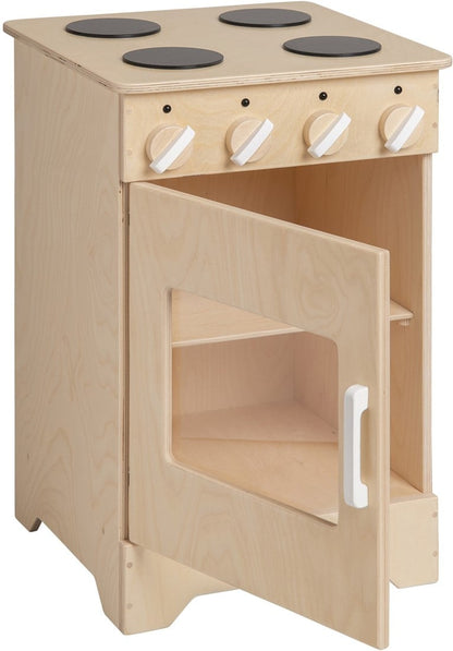 Wooden play kitchen for toddlers natural white