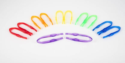 Tickit translucent colour tweezers, 12 pieces