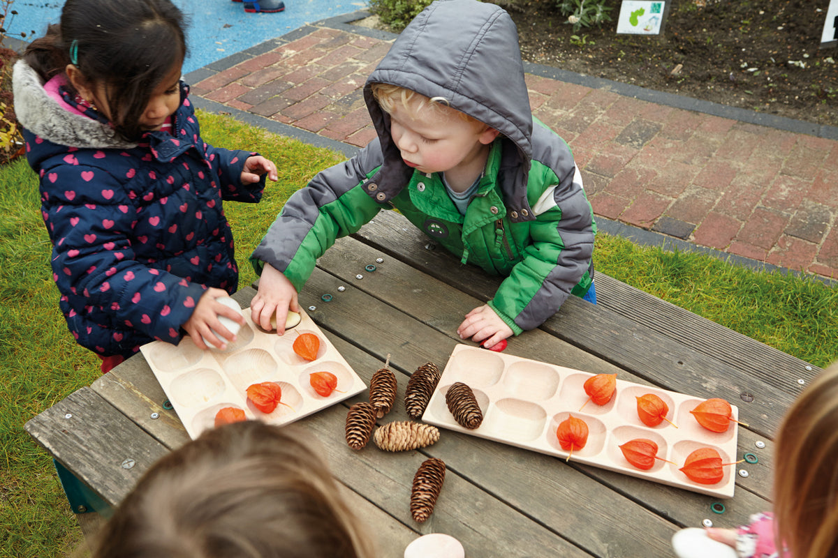 Natuurlijke sorteerbak, 9 vakken (3 x 3)