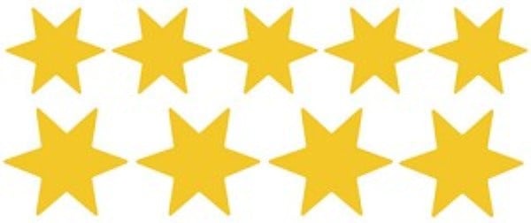 Themastickers Kerst sterren, goud