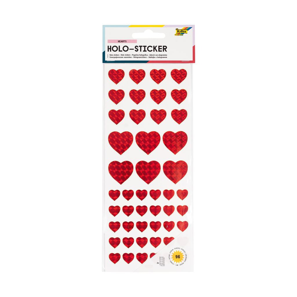 Holografische stickers Hartjes