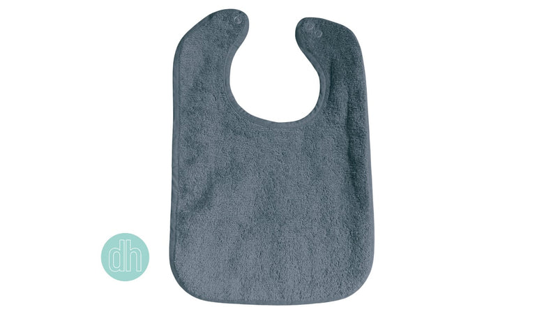Bibs with snaps anthracite 12 pieces