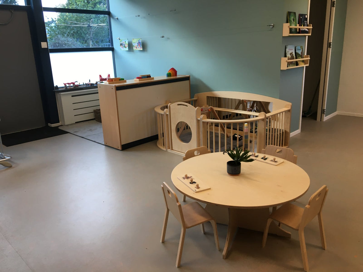 Ronde tafel voor peuter/kleuter berken hpl