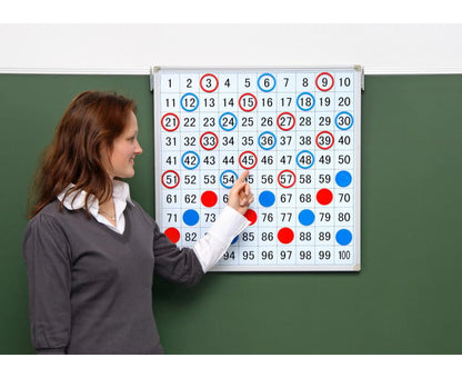 Hundred chart with accessories