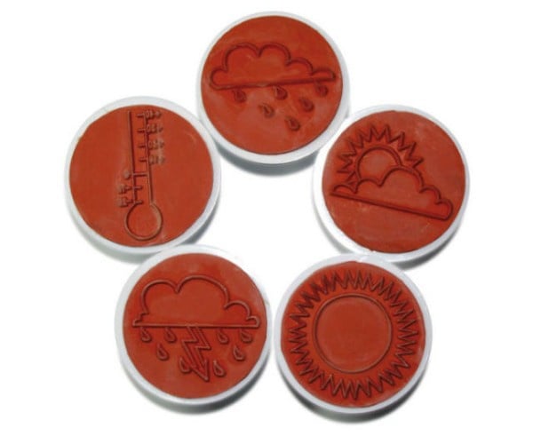 Weerstempels, set van 10
