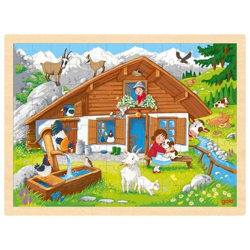 Inlegpuzzel Op de bergweide
